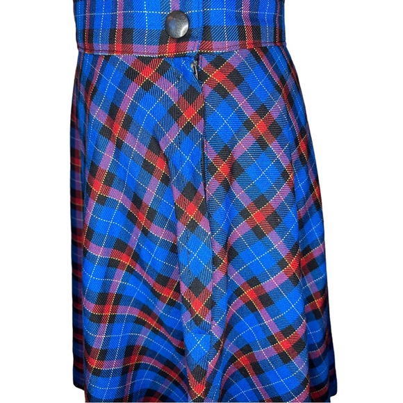 American Apparel Plaid Mini Skirt (90s tartan red blue) - Picture 4 of 9